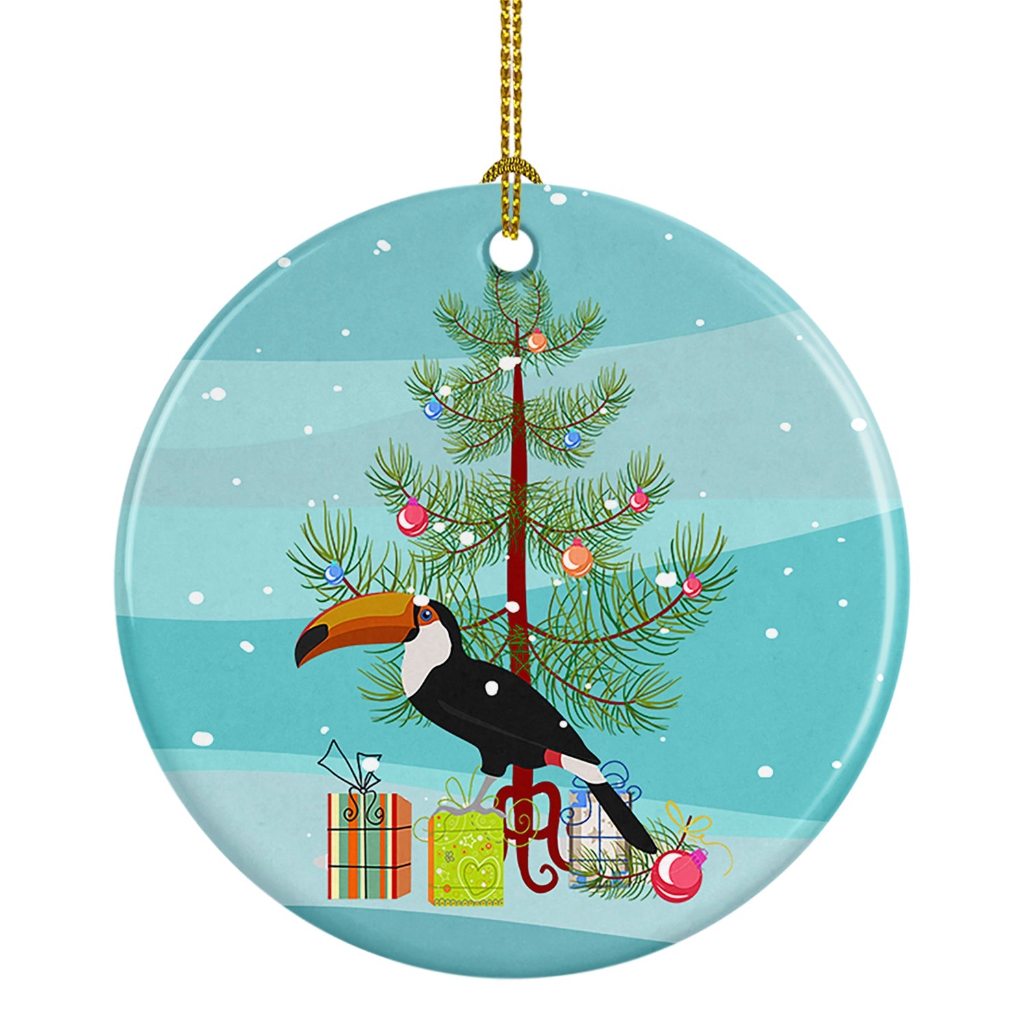 Toucan Merry Christmas Ceramic Ornament