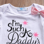 Baby Girl Romper Set with Shorts and Bodysuit