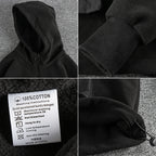 Men's Heavy Double Polar Fleece Half-Neck Hoodie | Streetwear