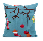 Embroidered Christmas Gnome Pillow Cover - Holiday Home Decor