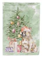 French Bulldog Fawn Christmas Presents and Tree Garden Flag