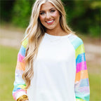 Women's Round Neck Long Sleeve Pullover Top | Streetwear