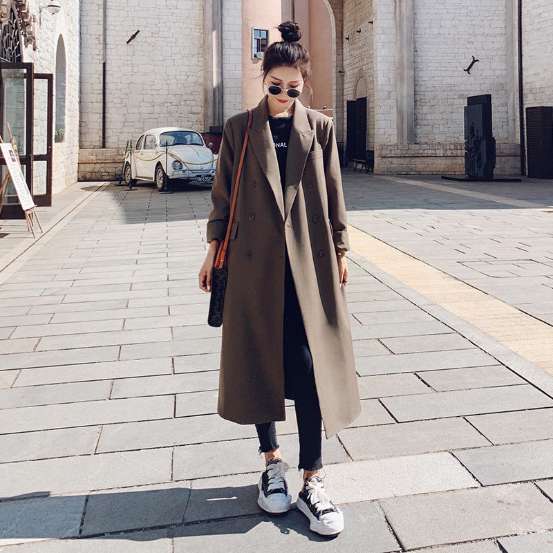 Mid-length Retro Suit Jacket for Women