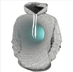 Weiouma Vortex Print Long-Sleeve Hoodie | Streetwear