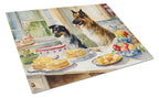 Belgian Tervuren Christmas Cookies Glass Cutting Board