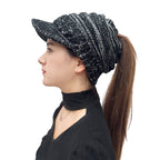 Warm Curling Wool Hat with Ear Protection for Women | Embroidered Cap
