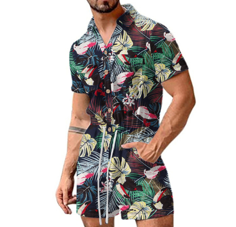 Hawaiian Shirt and Shorts Bodysuit Outfit