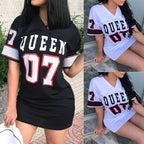 New Women's Hip-Hop Letter Print Dress for Spring/Summer