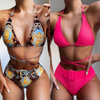 High Waist Printed Bikini Set for Women 2020