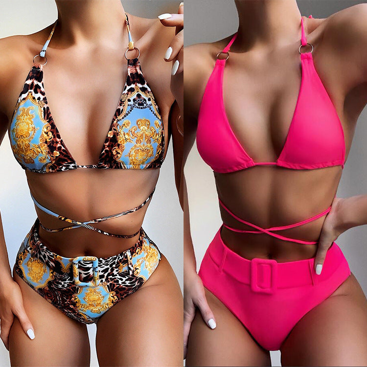 High Waist Printed Bikini Set for Women 2020
