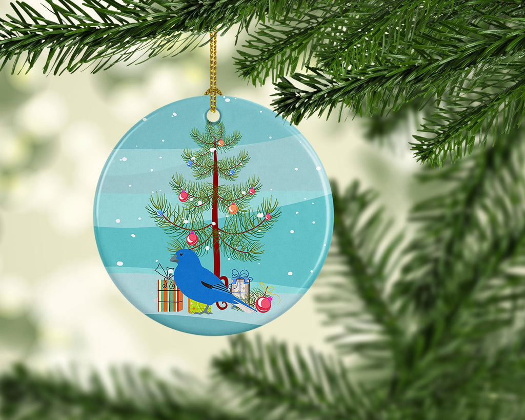 Bunting Merry Christmas Ceramic Ornament
