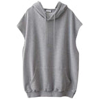 Women's Grey Hooded Cape Sweater Pullover | Streetwear