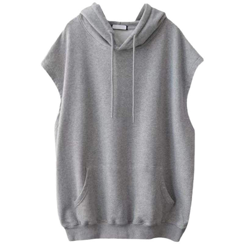 Women's Grey Hooded Cape Sweater Pullover | Streetwear
