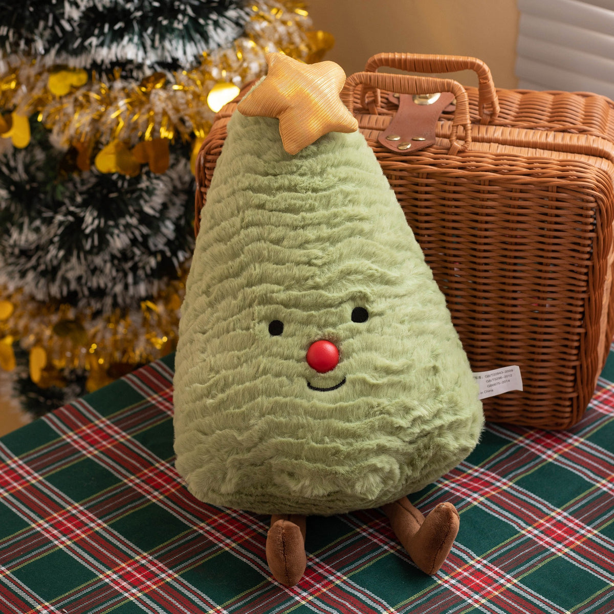 Plush Christmas Tree Pillow Gift Doll