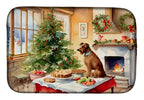 Irish Terrier Christmas Cookies Dish Drying Mat