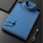 Slim-Fit Solid Color Turtleneck Pullover Sweater | Streetwear