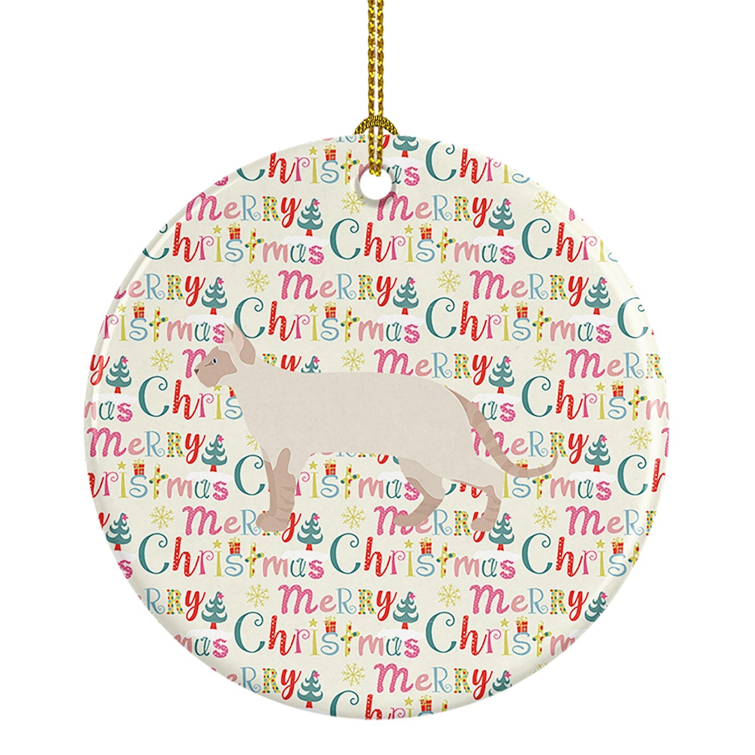 Tonkinese #2 Cat Christmas Ceramic Ornament