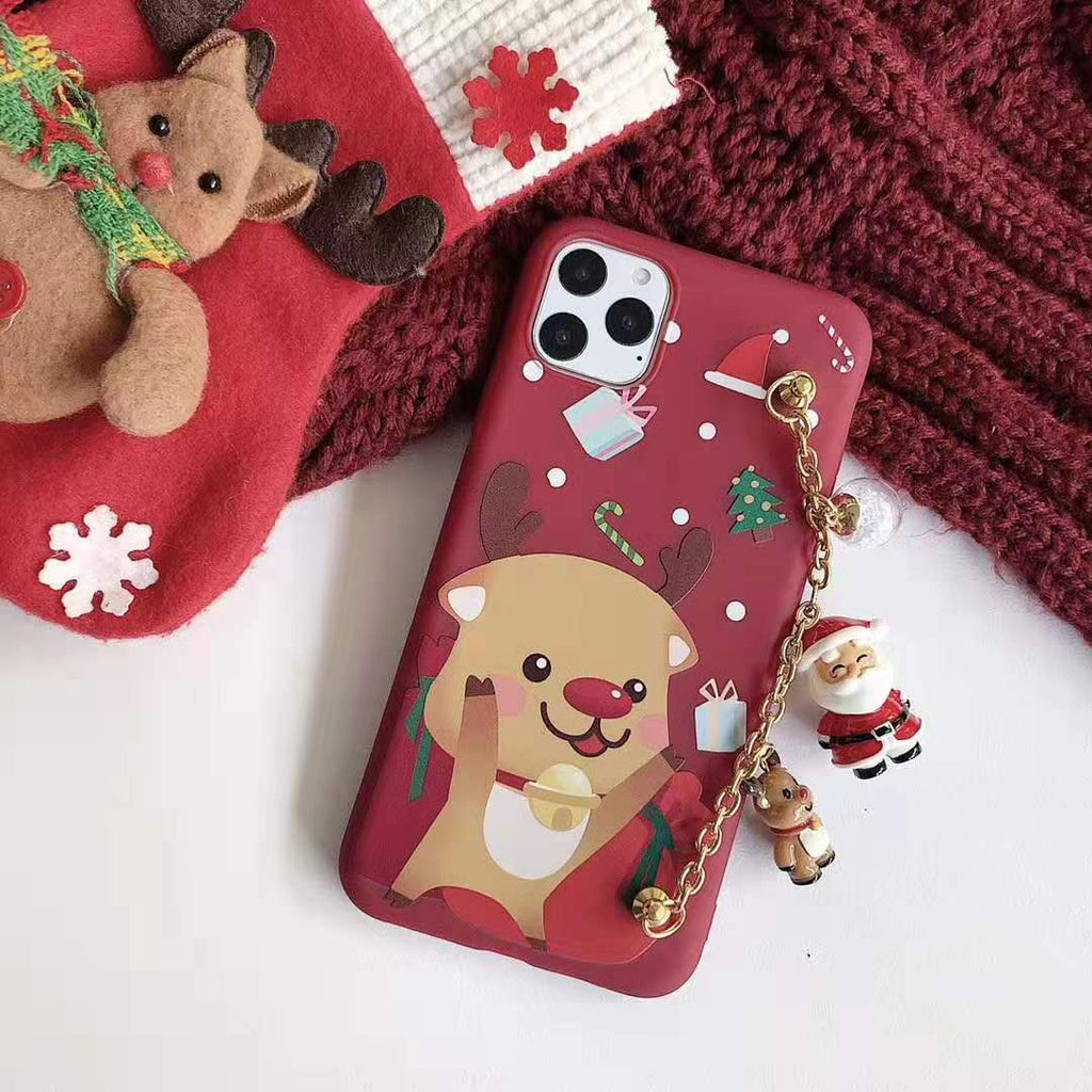 Cartoon Santa Silicone Phone Case for iPhone Models | Protective Cover