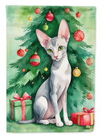 Oriental Shorthair Cat By the Christmas Tree House Flag