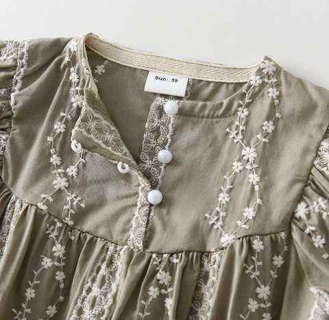 Licarte L136 Baby Bodysuit with Floral Embroidery (One)