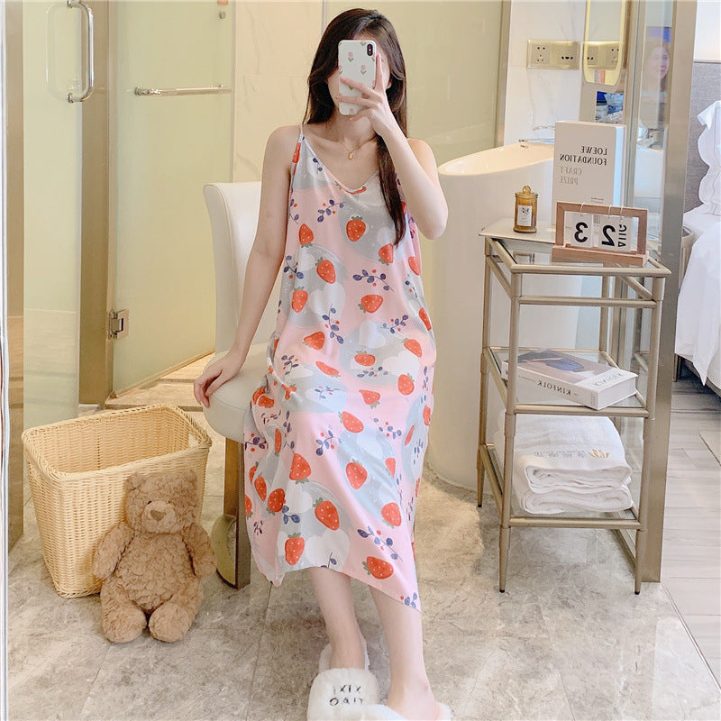 Cotton Silk Summer Nightgown for Women in Plus Size
