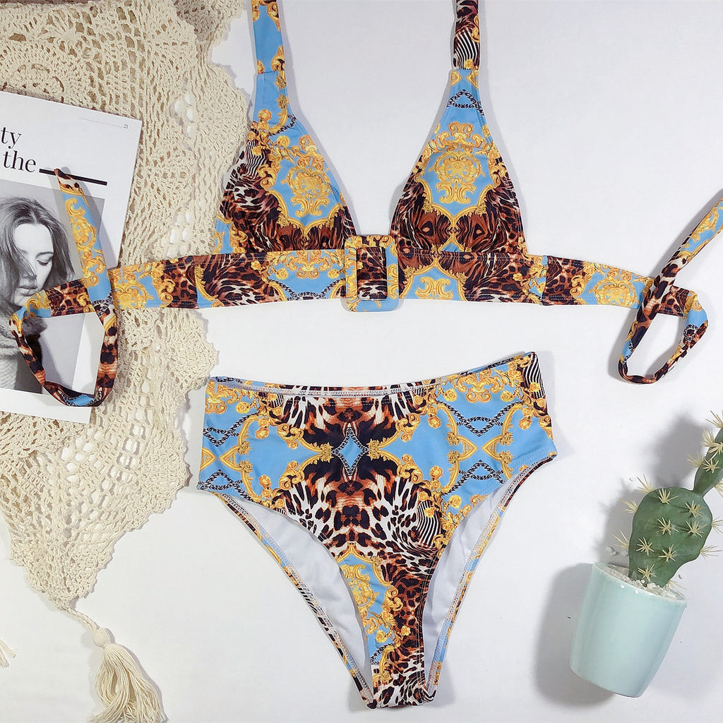 High Waist Printed Bikini Set for Women 2020