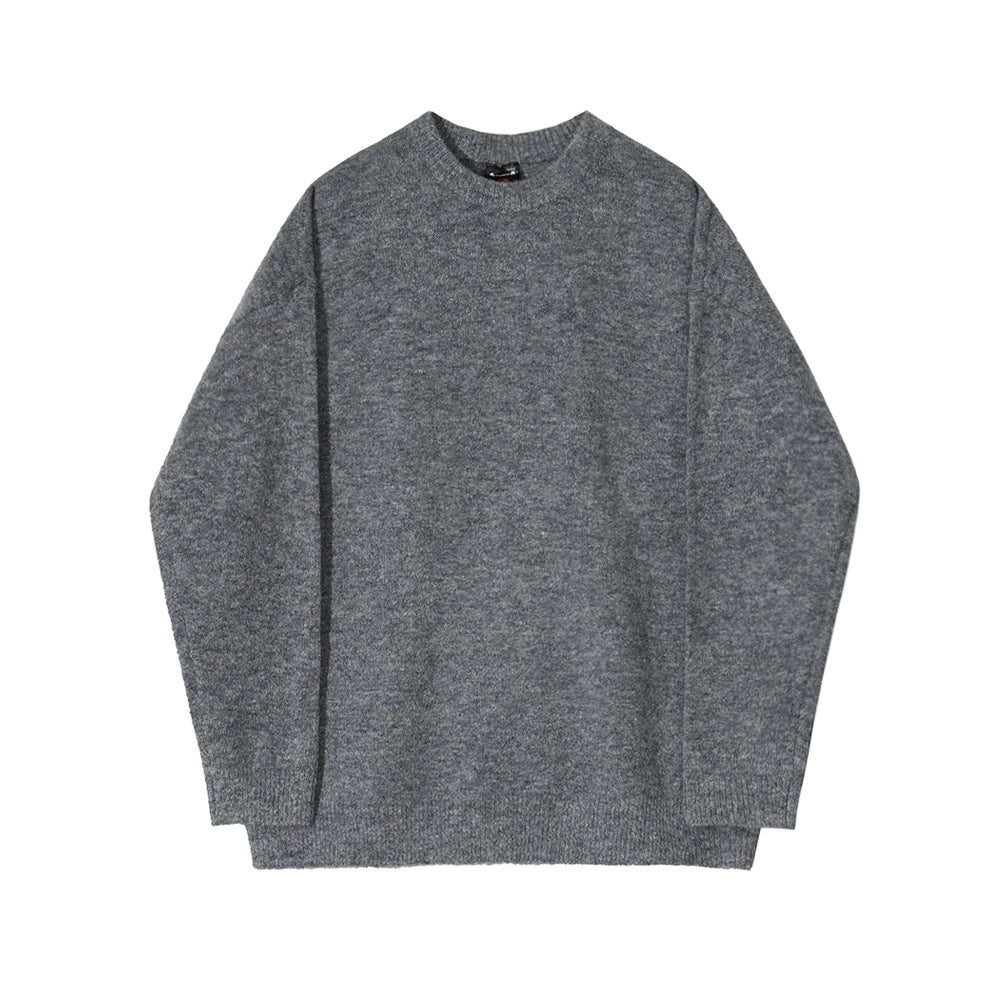 Loose Drop-Shoulder Round Neck All-Match Sweater