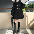 Cute Japanese Doll Collar Woolen Coat for Women
