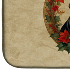 Bloodhound Christmas Flowers Dish Drying Mat