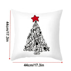 Cartoon Christmas Throw Pillow Cover for Sofa (1pc)