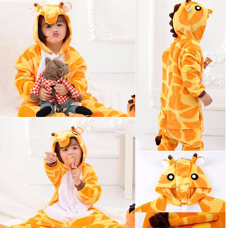 Coral Fleece Animal One-Piece Pajamas for Adults