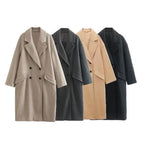UNIZERA Long Wool Coat with Flip Collar, Winter 2023