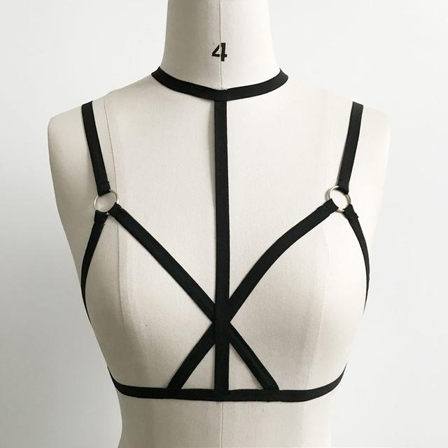 Lingerie with Straps - Seductive Bra and Accessories