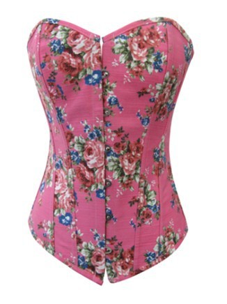 Factory Direct Denim Corset with Print Design