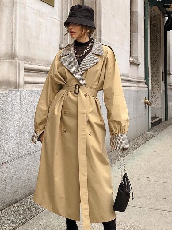 Korean Casual Mid-Length Women's Slim Windbreaker Coat