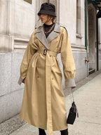 Korean Casual Mid-Length Women's Slim Windbreaker Coat