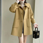 2024 New Korean Thickened Woolen Coat for Women
