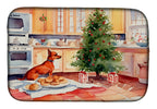 Miniature Pinscher Christmas Cookies Dish Drying Mat