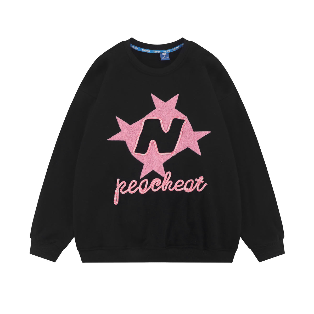 Embroidered Drop-Shoulder Long-Sleeve Men's Sweater