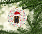 Great Dane Merry Christmas Ceramic Ornament