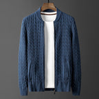 Men's Plus Size Striped Knitted Cardigan Jacket M-4XL