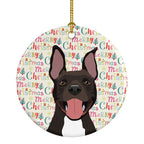 Pit Bull Black #4 Christmas Ceramic Ornament