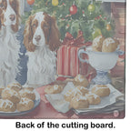 Welsh Springer Spaniel Christmas Cookies Glass Cutting Board