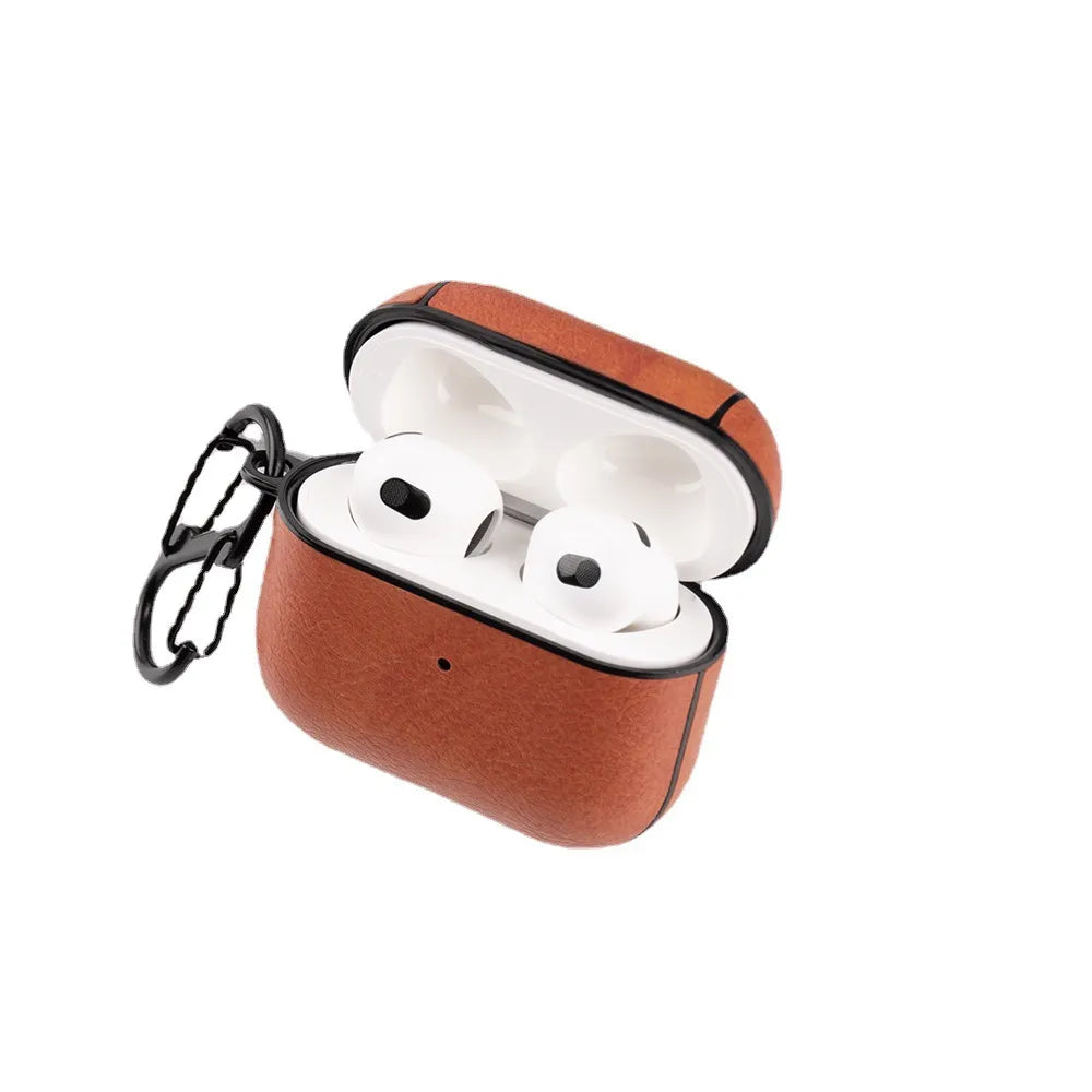 Drop-Resistant Leather Protective Airpods Case | Accessory