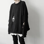Solid Color Torn Sweater for Men - Autumn & Winter