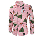 Christmas Men's Loose Fit Printed Long Sleeve Shirt