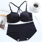 Lace Back Bralette with Cross Straps and Bow