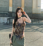 Bohemian Cross Strap Retro Ethnic Tank Top for Women