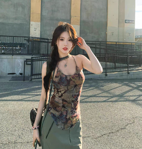 Bohemian Cross Strap Retro Ethnic Tank Top for Women