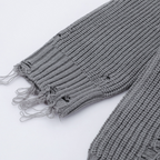 Men's Loose Fit Ripped Lazy Sweater